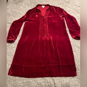 Sundance crimson velvet dress. Gorgeous! NWOT. flattering holiday dress.